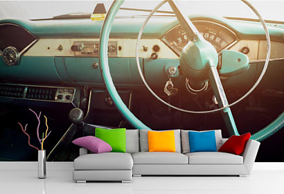 Fototapeta Interier retro automobil